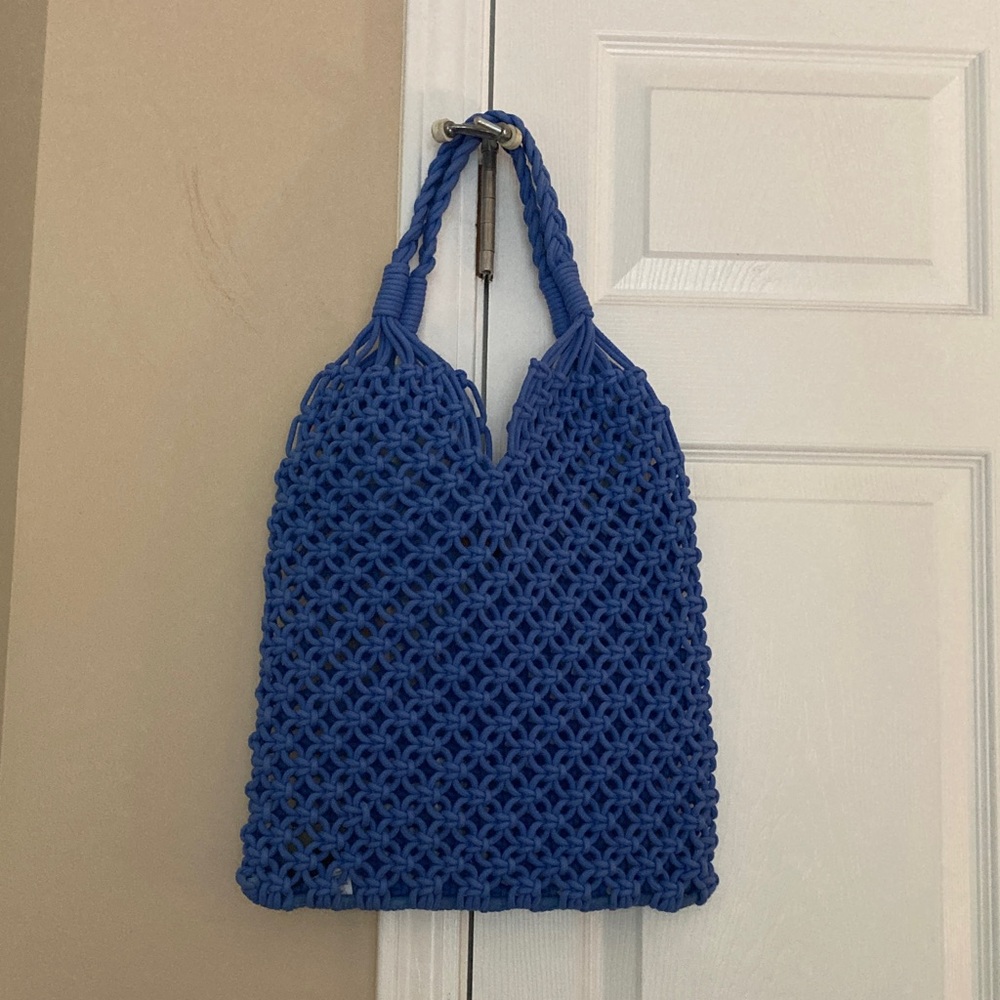 JCrew Cadiz hand knotted rope tote